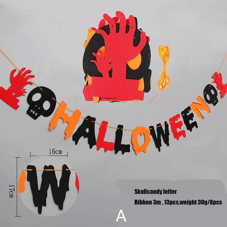 Customized Ornaments--Halloween & Christmas Felt Witch, Ghost Banner