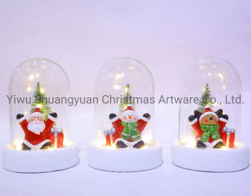 Christmas Ceramic with Santa for Holiday Wedding Party Decoration Supplies Hook Ornament Craft Gifts