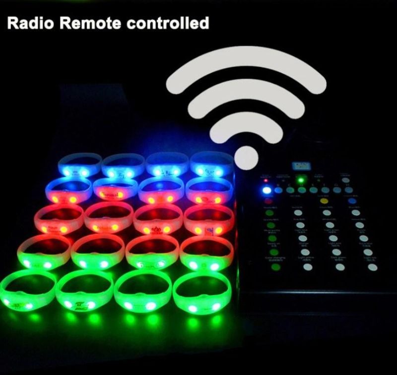 RFID Concert Multi Color Light Remote Control LED Bracelet