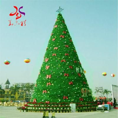 Green Commercial PVC Artificial Metal Frame LED Lighting Christmas Tree