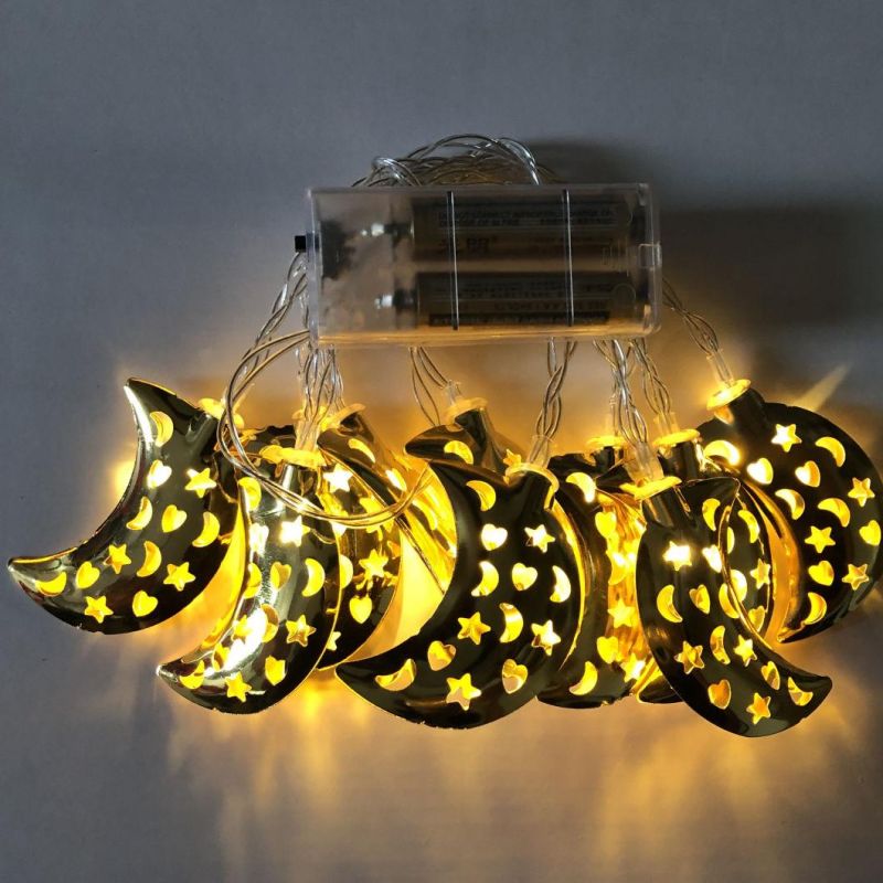 Ramadan Party Crescent Moon Shape Decorations String Lights Home Decor Lightings