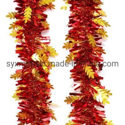 Christmas Decoration Pet Tinsel Garland for Home Decoration Wedding Decor