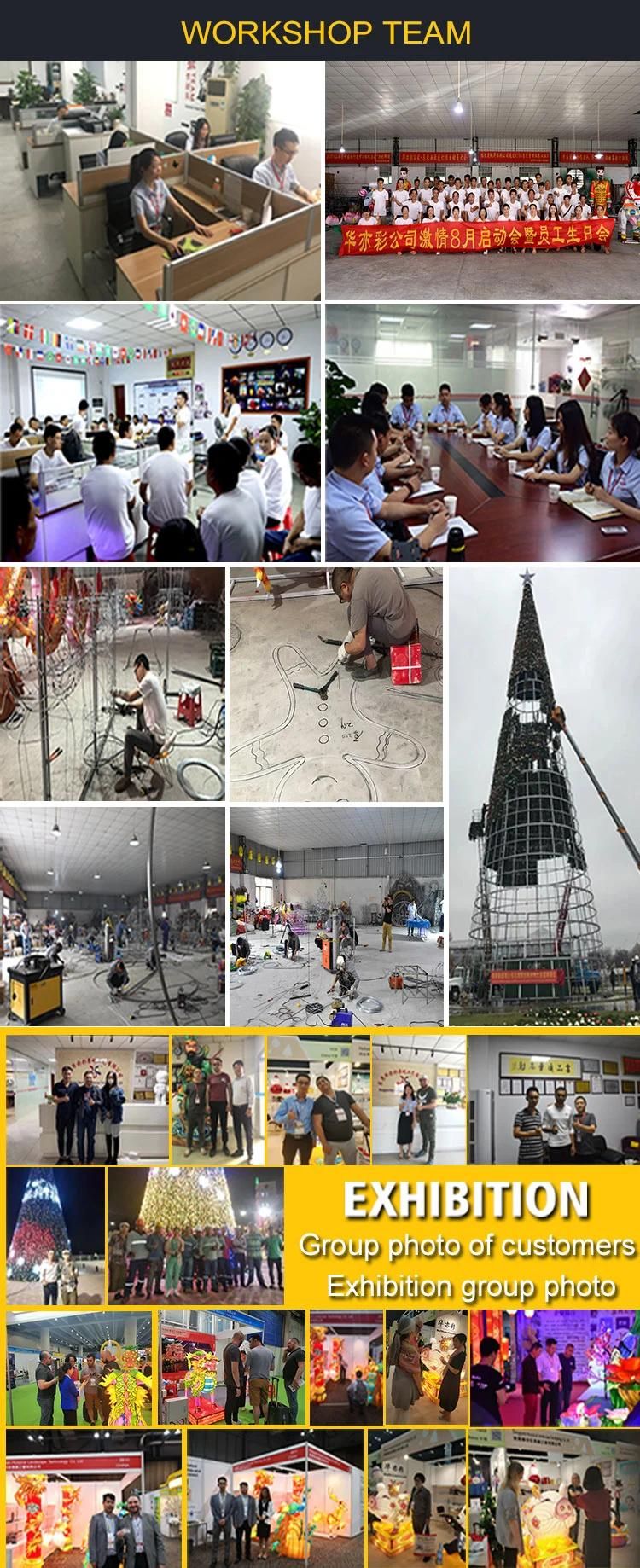 Giant Square Commercial Decoration Eiffel Tower 3D Lighting Light