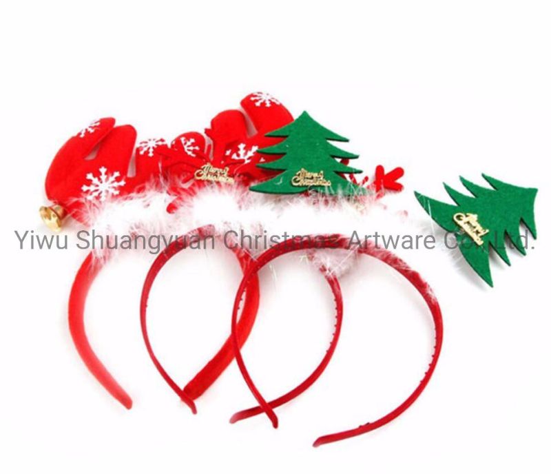 Christmas Headband Xmas Hairband Reindeer Christmas Tree Headwear Headband Party Hairband New Year Kids Gift Navidad Decor Noel