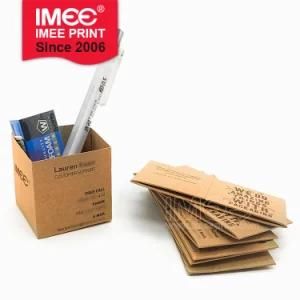 Imee Custom Printed Creative Mini Foldable Kraft Paper Greeting Card and Snacks Storage Box 2019 New Items