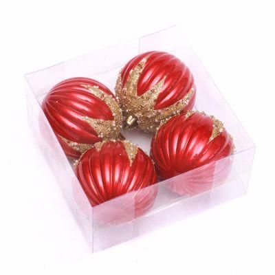 Red Plastic Make Christmas Balls Ornaments Christmas Tree Balls
