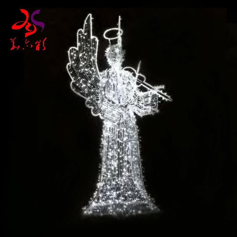 Christmas Party Park Outdoor Holiday Decoration 3D Angel Light