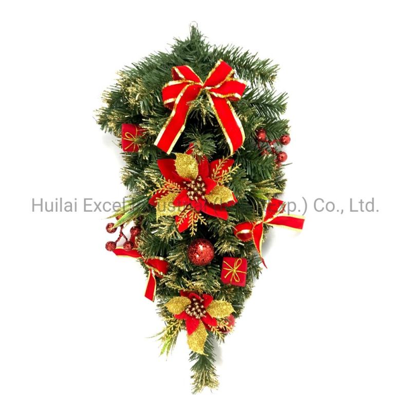 Christmas Swag Wreaths Christmas Teardrop Swag Artificial PVC Swag