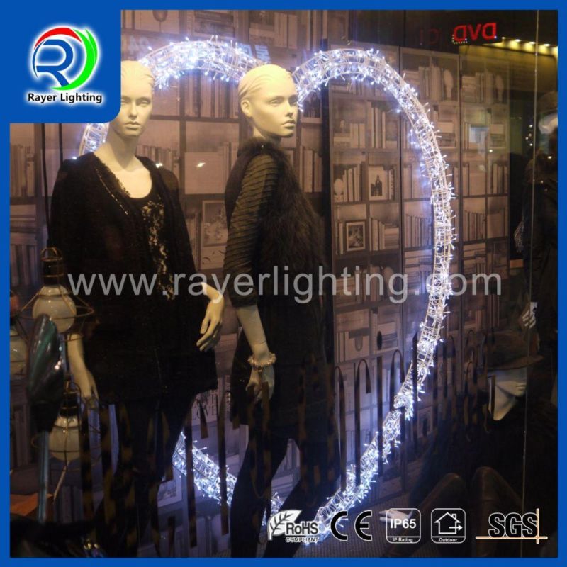 Outside Christmas Lights for House Motif Lighting with Heart Light Design