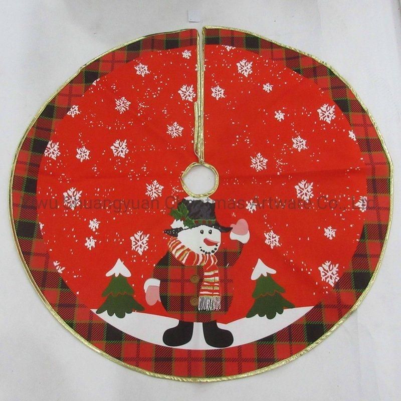 Wholesale Big Size 120cm Fiber Material Christmas Tree Skirt