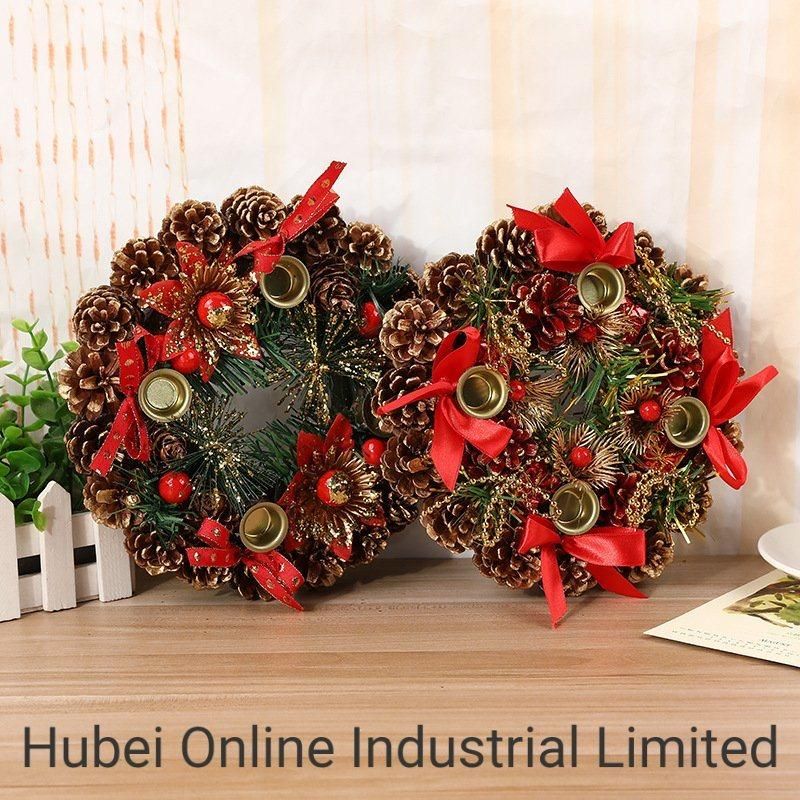 30cm China Christmas Party Wreaths Glitter Wreaths Door Hanger