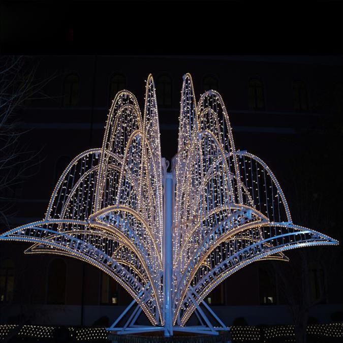 Novel Hot Topics Sailboats Design 3D Outdoor LED Fountain