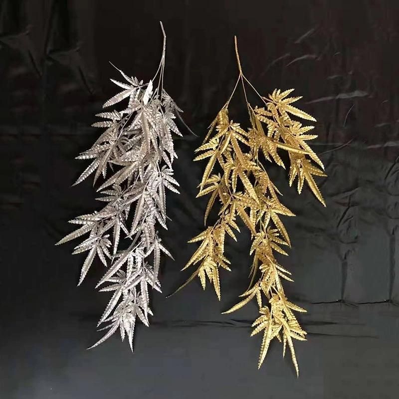 31.5 Inch Gold& Sliver Christmas Hanging Plant for Christmas Decor