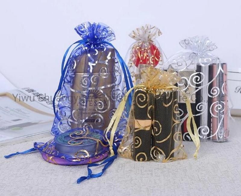 Christmas Silk Gift Bag for Holiday Wedding Party Decoration Supplies Hook Ornament Craft Gifts