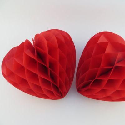 Wedding Decorations Heart-Shaped Hanging Honeycomb Paper Ball