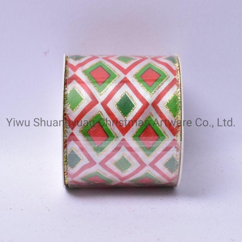 Christmas Ribbon Decor for Holiday Wedding Party Decoration Supplies Hook Ornament Craft Gifts