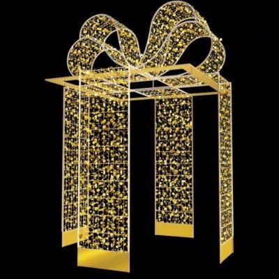 Outdoor Christmas Decoration Large Gift Box Motif Light for Sale