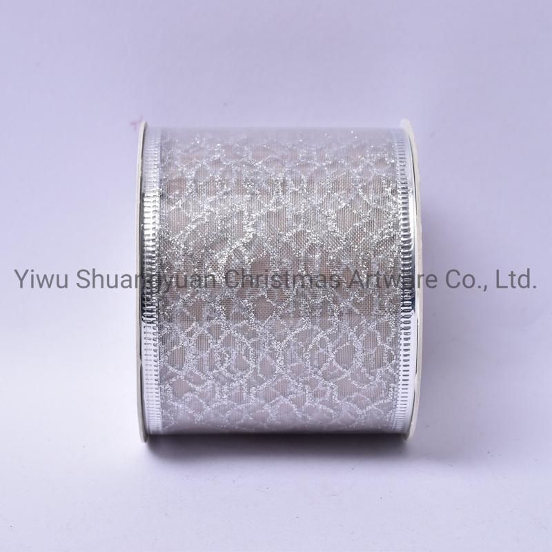 Christmas Ribbon Decor for Holiday Wedding Party Decoration Supplies Hook Ornament Craft Gifts