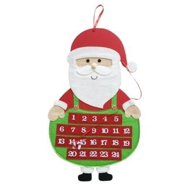 Fabric Santa Countdown Calendar Xmas Christmas Custom Advent Calendar