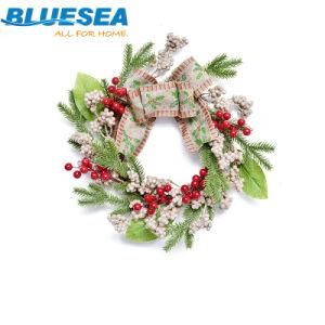 Christmas Decorations 40cm Small Red Fruit Ribbon PE Christmas Wreath