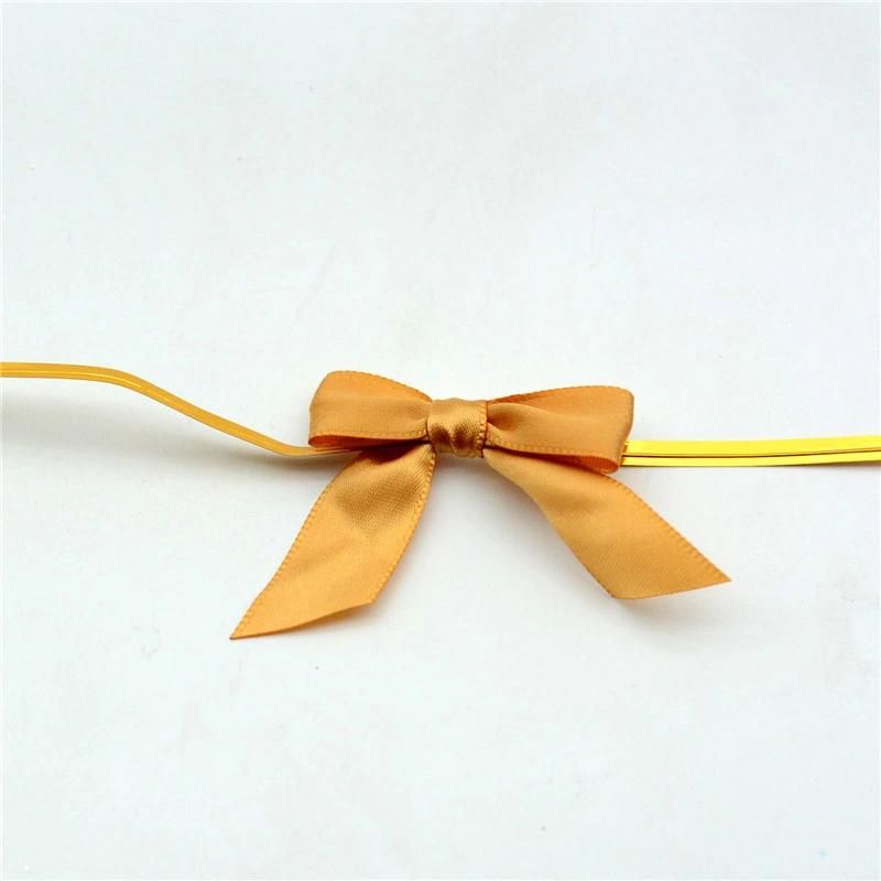Satin Ribbon Bow with Twist Wire for Gift Deacration