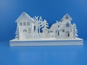 1501 Home Decoration of Christmas Crafts Wooden Craft House and Tree