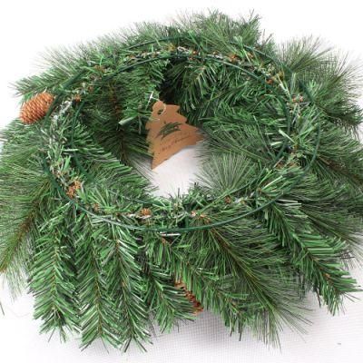 Xo2072MW Artificial Christmas Wreath 60cm for Christmas Decorrtion Green Wreath