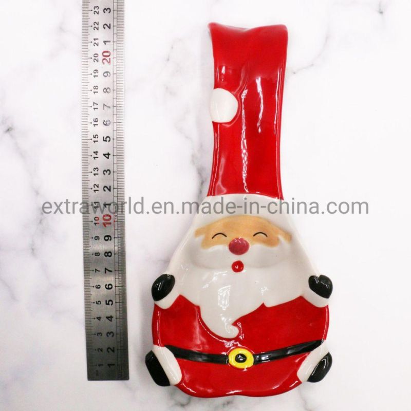Own Design Christmas Gifts Crafts Santa Ceramic Spoon