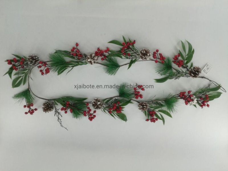 Christmas Garland Berry Garland with Pine Cone