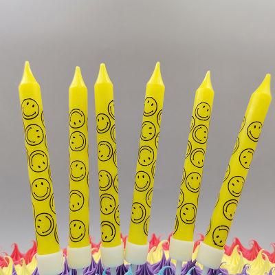 Smile Face Birthday Cake Decoration Candles for Party