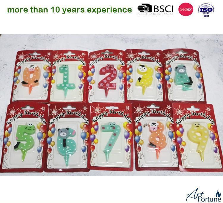 Number Shape Birthday Candle From 0-9 for Birthday Party
