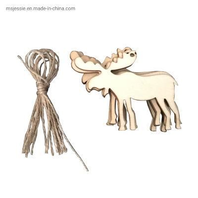 DIY Blank Reindeer Wooden Christmas Reindeer Hanging Decorations Santa Deer Ornaments Christmas Decoration