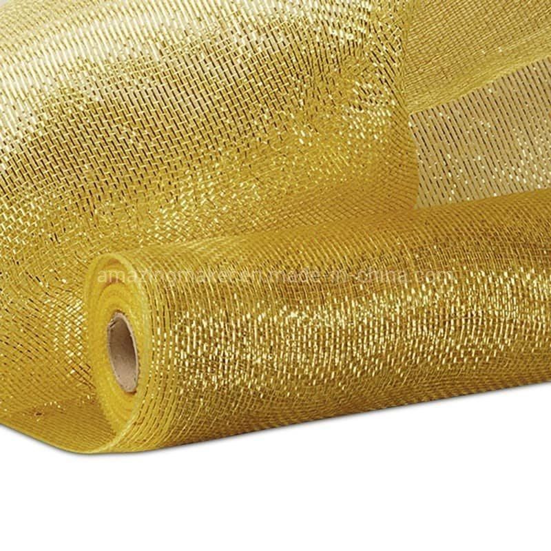 Premium Quality Half-Solid Metallic 21′′ Deco Mesh for Wedding Party