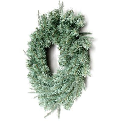 Yh2066 60cm Dia Wholesale Christmas Wreath Cheap Green PVC Christmas Wreath for Decoration