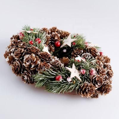 Wholesale Natural Primary Colored Pine Cones 4-5cm Christmas Supplies Xmas Tree Hangings