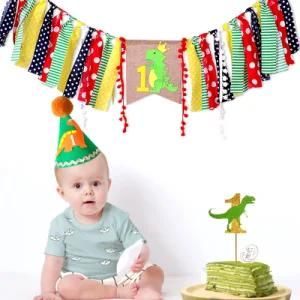 Banner Hat Dinosaur Theme Children&prime;s Birthday Party Decoration Set