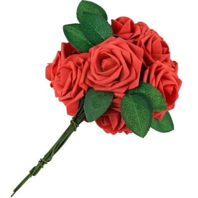 Artificial Flower Head 25PCS Roses Big PE Foam Rose for DIY Wedding Bouquets Centerpieces Bridal Shower Party Home Decorations