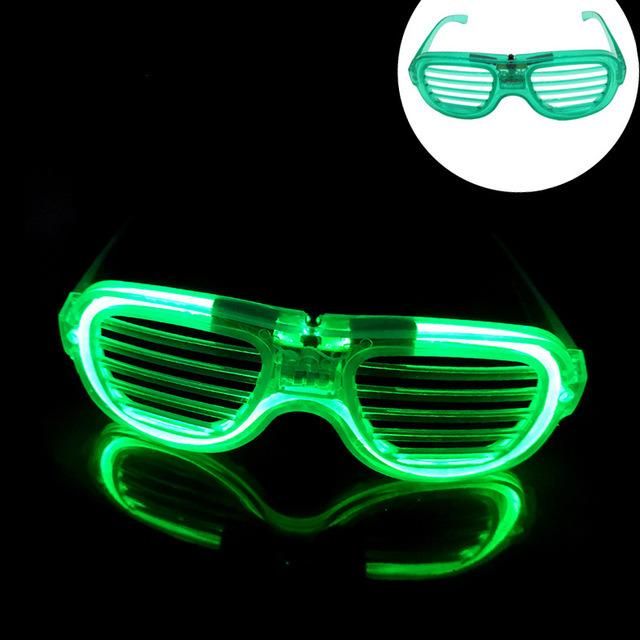 Christmas Decorations Glow Glasses Blinds LED Cool Light Holiday Gift Party Supply Square Spring Glasses