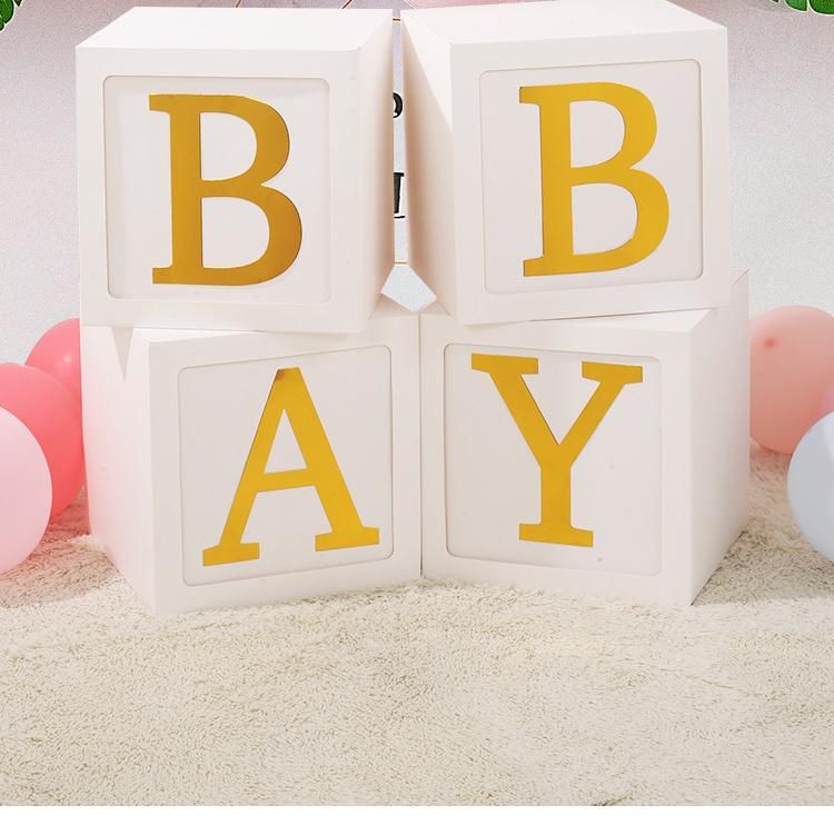 New Arrival White Balloon Box Wedding Decor Baby Event Party Gifts Box