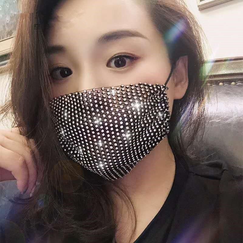 Fashion Rhinestone Luxury Diamond Bling Party Mask for Christmas Gifts
