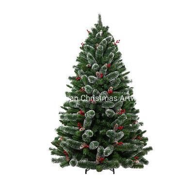 4FT-10FT Luxury Christmas Pine Needle &amp; PVC Tree with Pine Cone and Berry Artifical Christmas Tree