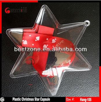 Plastic Star Christmas Tree Ornament Sets