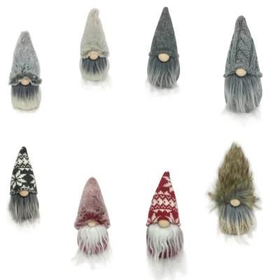 8 Styles Christmas Santa Gnomes Ornaments Handmade Scandinavian Santa Elf Plush Dolls Hanging Santa Christmas Decorations