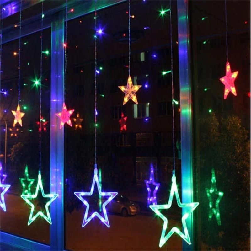 String Light Iron Star/Pentagram Star LED Light for Christmas Wedding New-Year
