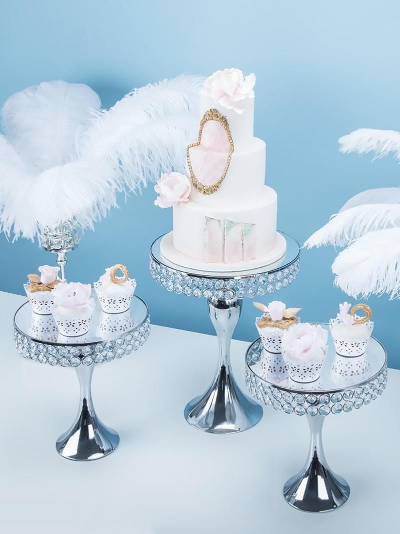 European Style Party Decoration Wedding Metal Round Cupcake Cake Stand