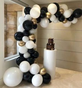 92PCS Black and Gold White Balloon Garland Arch Set