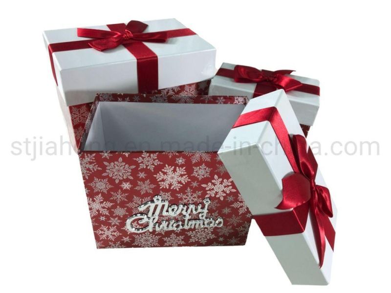 Christmas/Birthday/Wedding/Cosmetic/Clothing/Shoe Cardboard Packaging Storage Paper Gift Packaging Box (Sets)