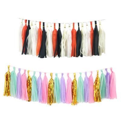 DIY Type Paper Tassel Garland String for Party Decoration
