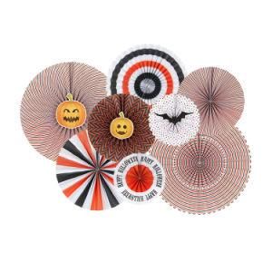 Umiss Paper Party Supplier Paper Fan Halloween Party Decoration Set