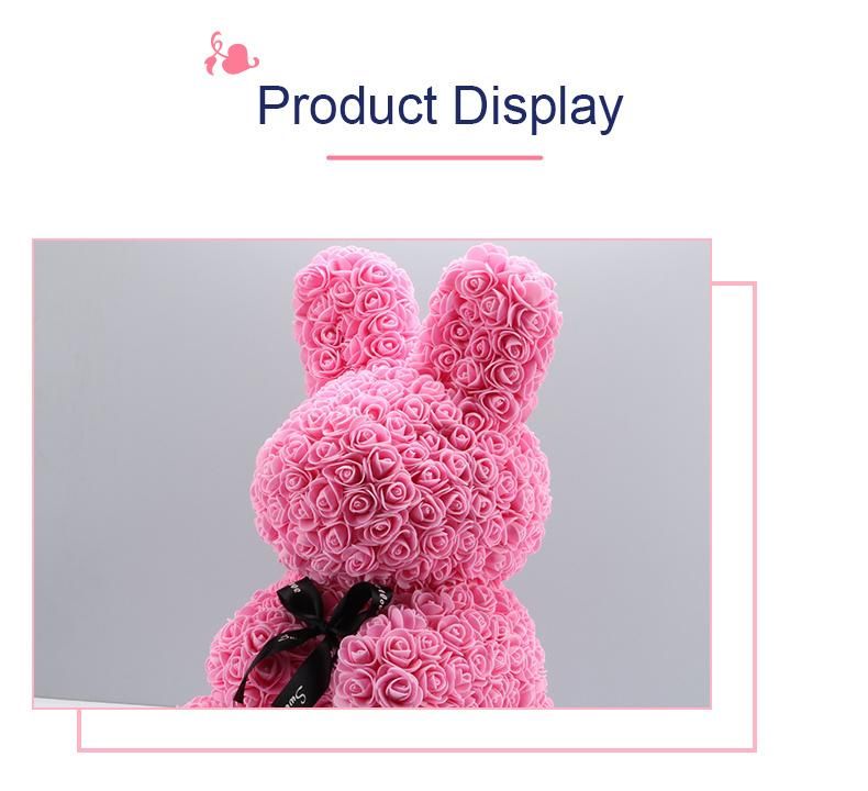 Hot Selling Rose Rabbit Animal Rose Bunny